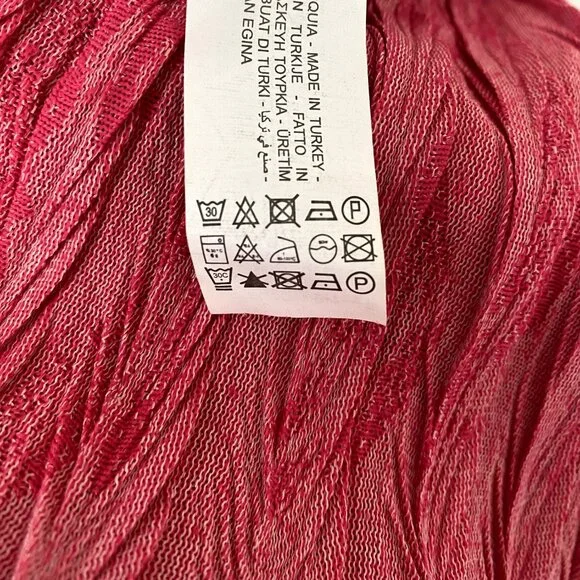 💖 Zara Party Ready Crinkled Sparkle Top - Hot Pink Floral Glam 💖 - Picture 6 of 6